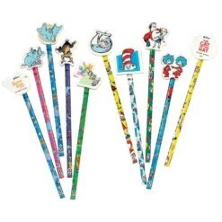 Geddes-c10d Dr. Seuss Pencils With Giant Erasers -Geddes 0006792 dr seuss pencils with giant erasers