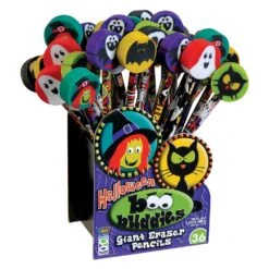 Geddes-c10d Boo Buddies Pencils With Giant Erasers -Geddes 0006888 boo buddies pencils with giant erasers