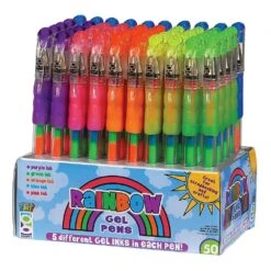 Geddes-c10d Rainbow Gel Pens -Geddes 0006905 rainbow gel pens