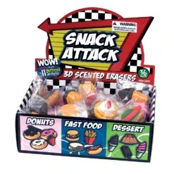 Geddes-c10d Snack Attack 3D Scented Eraser Display -Geddes 0007452 snack attack 3d scented eraser display