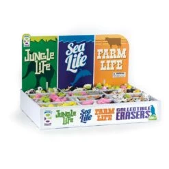 Geddes-c10d Jungle, Sea, And Farm Life 3D Eraser Assortment -Geddes 0007619 jungle sea and farm life 3d eraser assortment