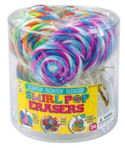 Geddes-c10d Scented Swirl Pop Erasers -Geddes 0009483 scented swirl pop erasers