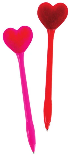 Geddes-c10d Puffy Velvet Heart Pens