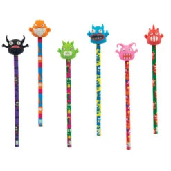 Geddes-c10d Monster Pencils With Eraser Toppers