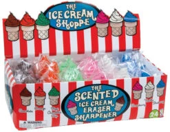 Geddes-c10d Ice Cream Shoppe Scented Sharpeners And Erasers -Geddes 0012446 ice cream shoppe scented sharpeners and erasers