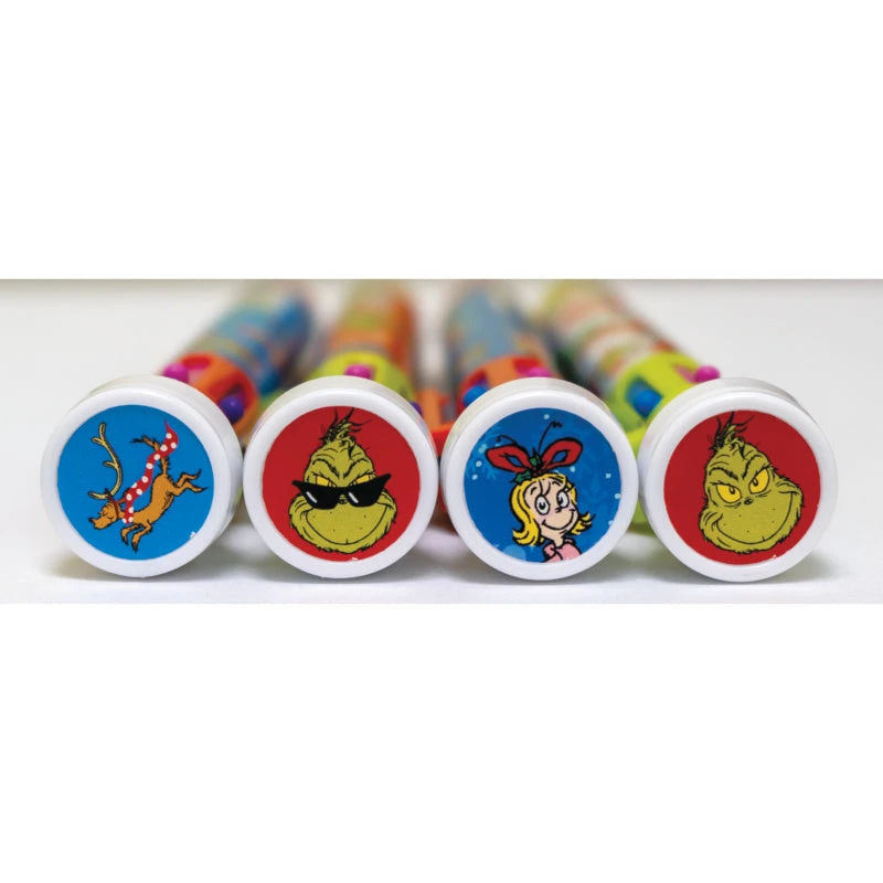 Geddes-c10d Grinch 6 Color Pens With Stamper 4 Geddes-c10d Grinch 6 Color Pens With Stamper - Image 2
