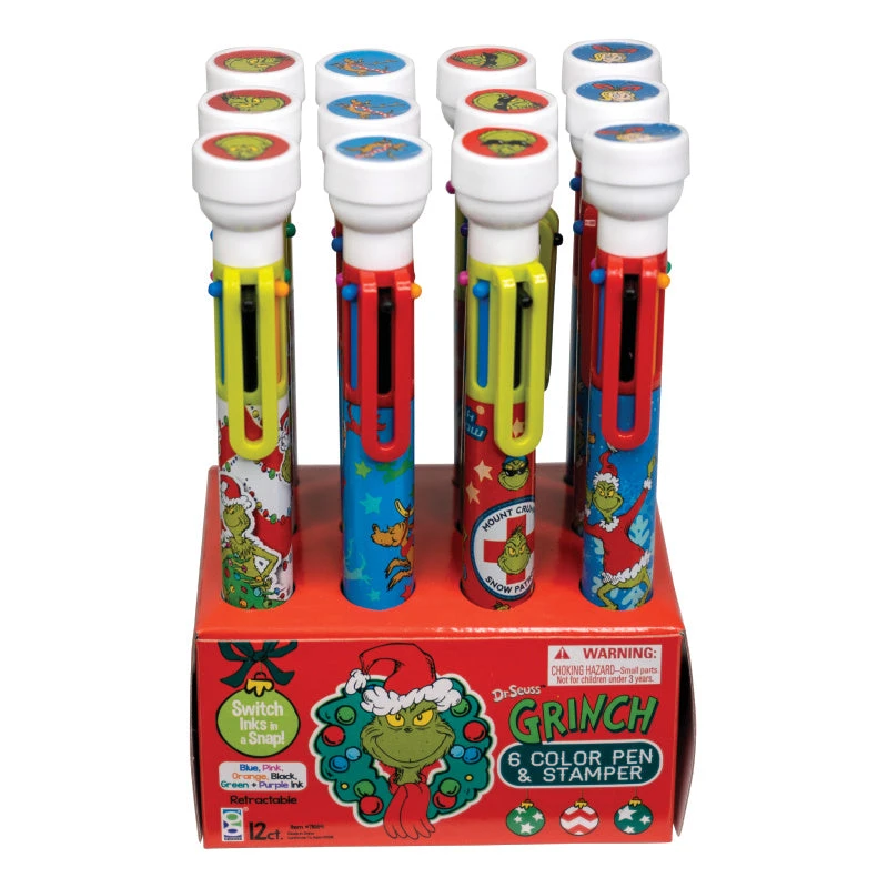 Geddes-c10d Grinch 6 Color Pens With Stamper 6 Geddes-c10d Grinch 6 Color Pens With Stamper - Image 4
