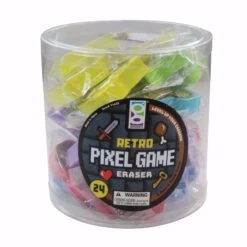 Geddes-c10d Retro Pixel Game Erasers -Geddes 0015131 retro pixel game erasers