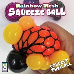 Geddes-c10d Rainbow Mesh Squeeze Balls -Geddes 67169 B